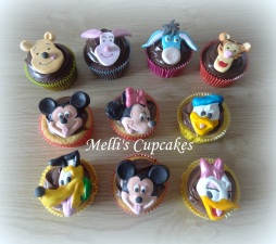 Cupcakes Mickey & Winnie l'Ourson